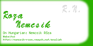 roza nemcsik business card